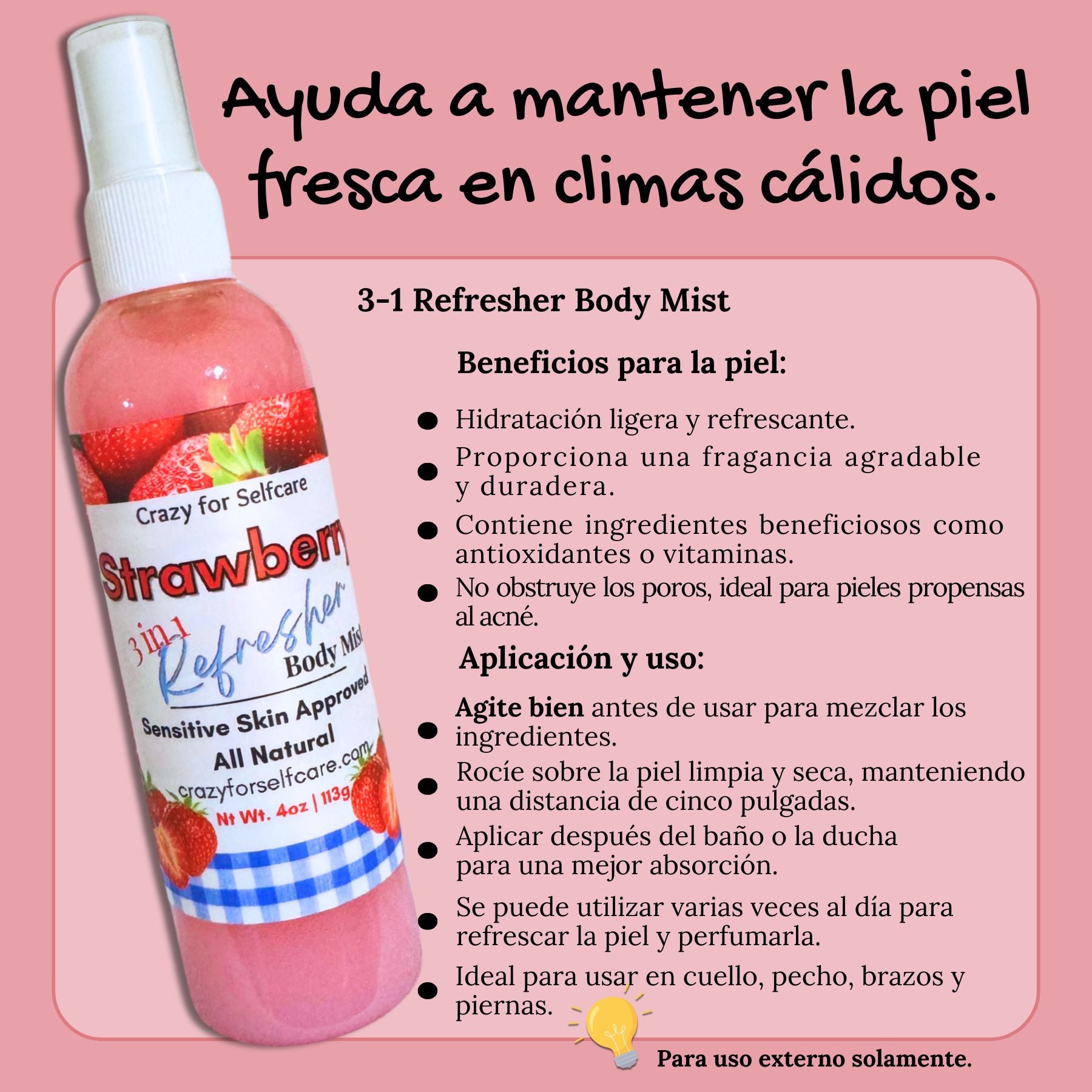 Strawberry 3-1 Refresher Body Mist