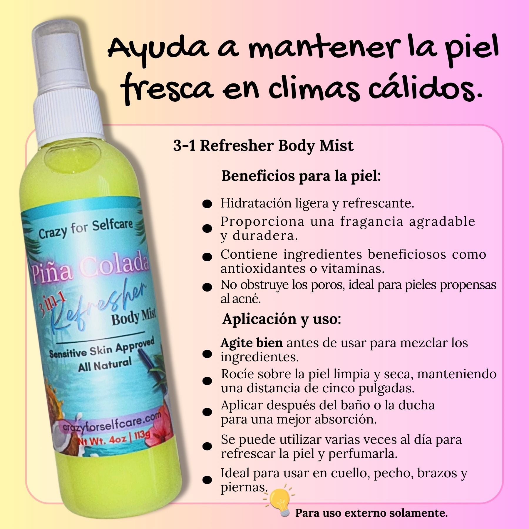 Piña Colada 3-1 Refresher Body Mist