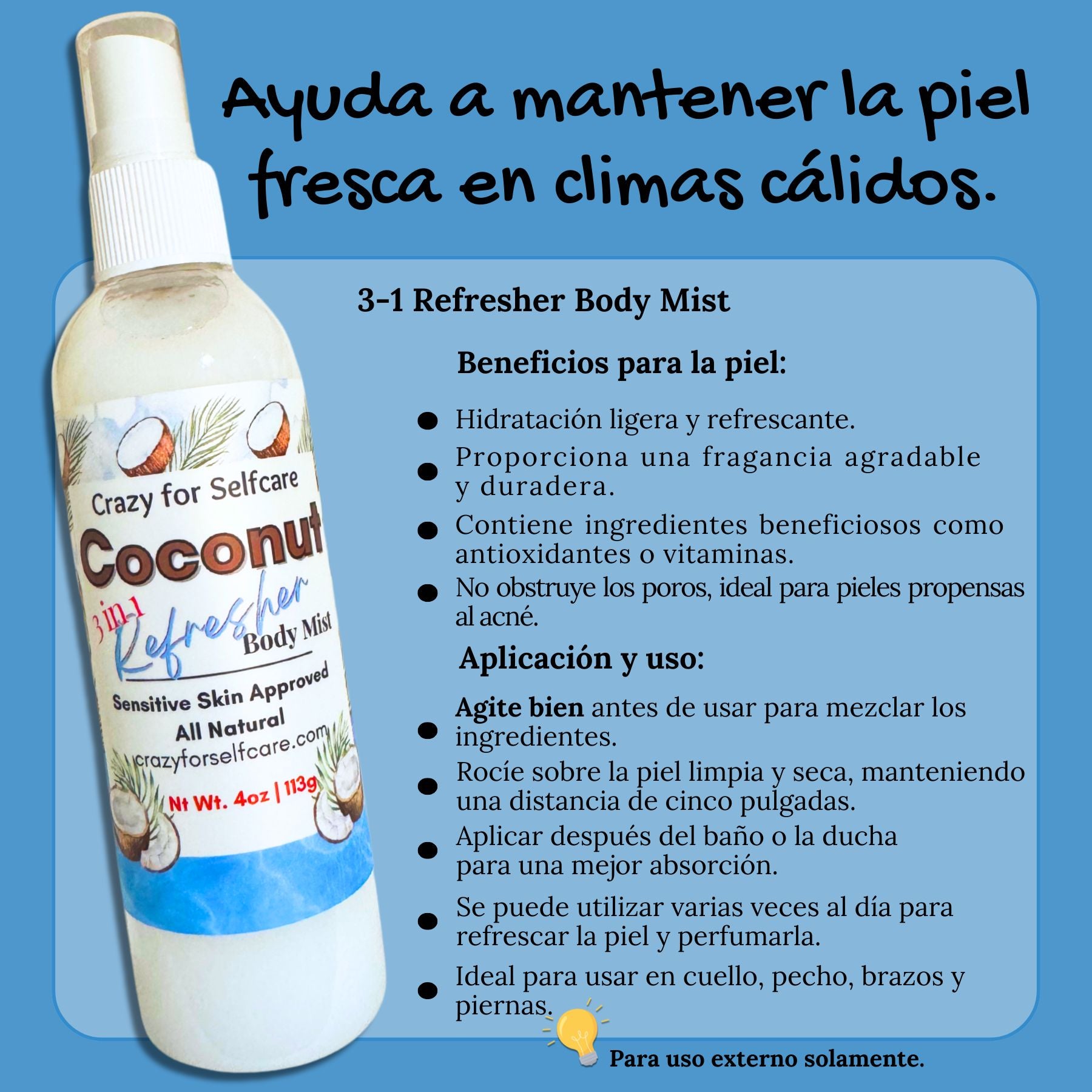 Coconut 3-1 Refresher Body Mist