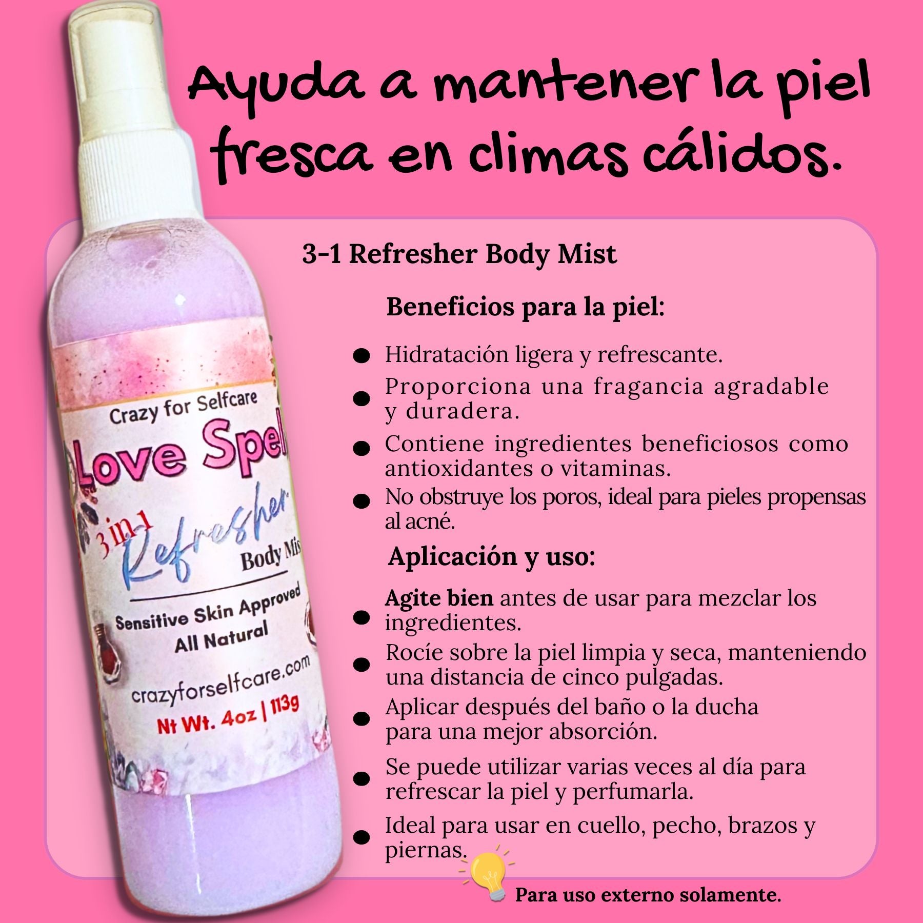 Love Spell 3-1 Refresher Body Mist