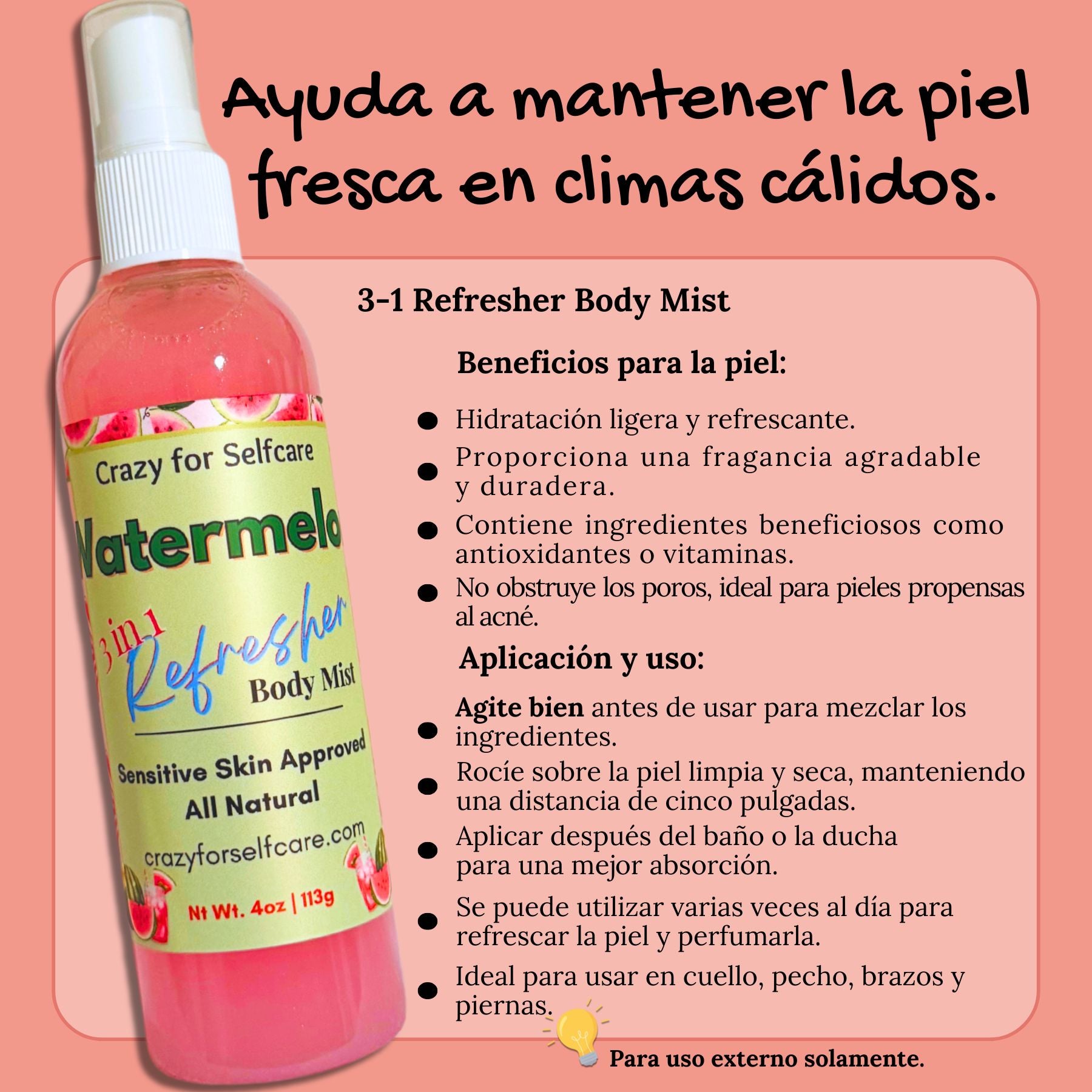 Watermelon 3-1 Refresher Body Mist