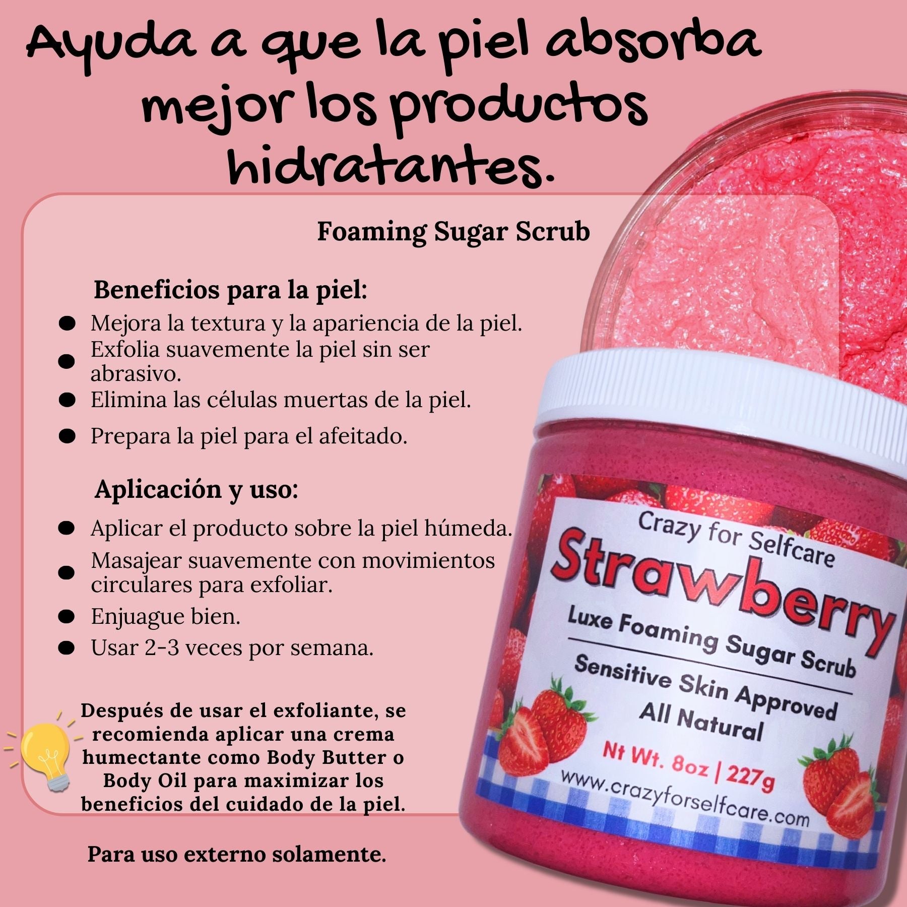 Strawberry Luxe Foaming Sugar Scrub