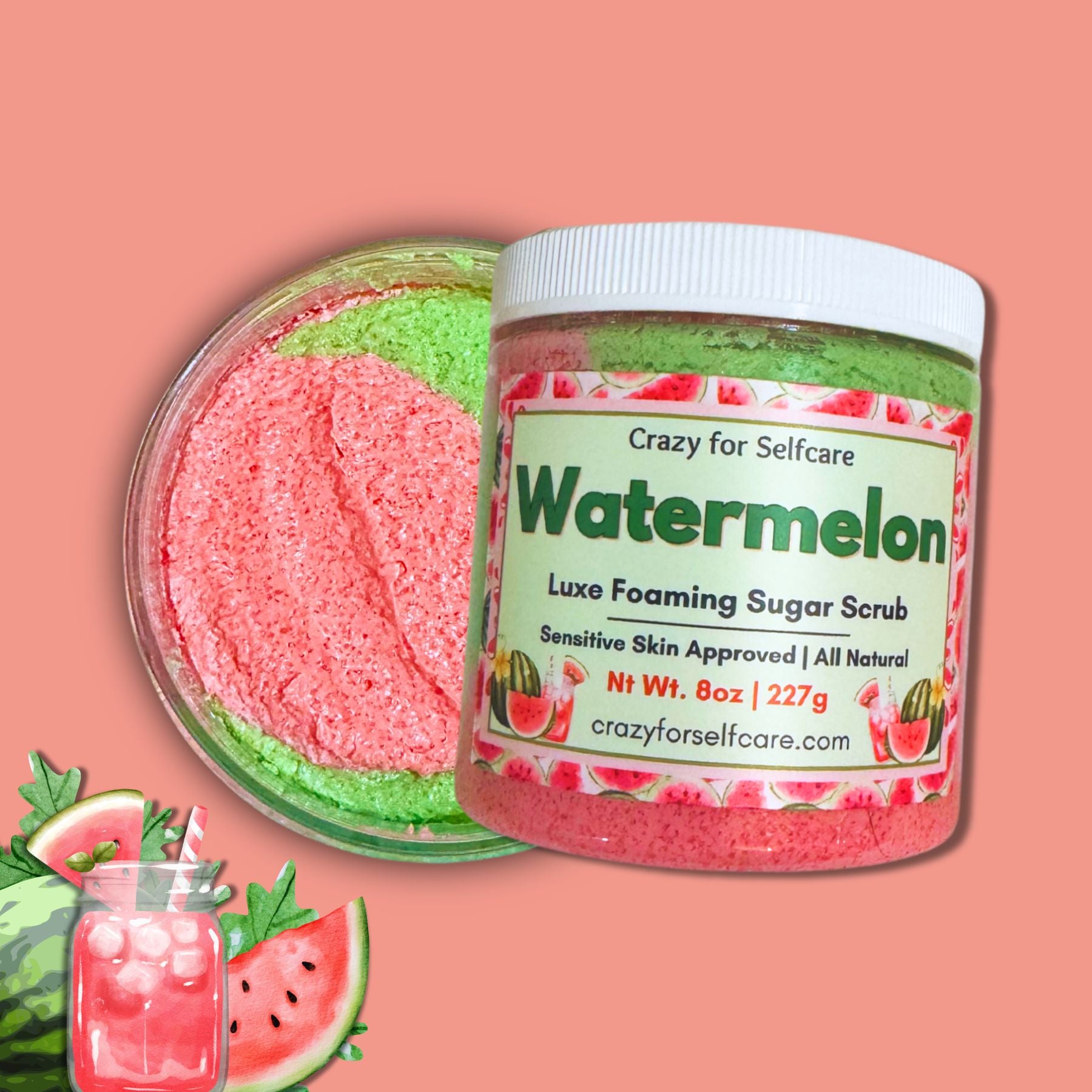 Watermelon Luxe Foaming Sugar Scrub